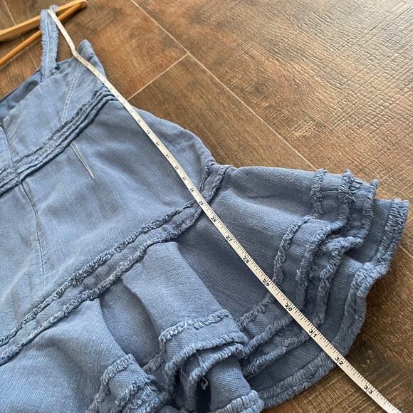 ALEXIS Judith Linen & Cotton Ruffled Mini Dress Fit & Flare Size Large - Picture 10 of 10